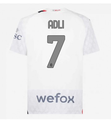 AC Milan Yacine Adli #7 Udebanetrøje 2023-24 Kort ærmer